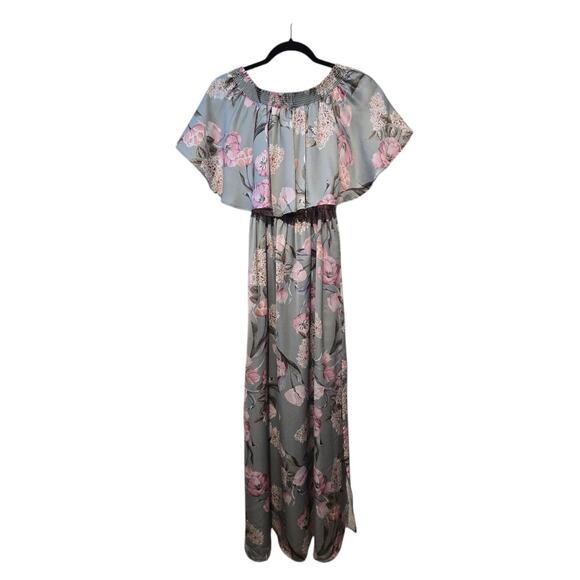 Show Me Your MuMu Womens Floral Maxi Dress SM Green Pink Boho Cottagecore Fairy - Picture 1 of 10